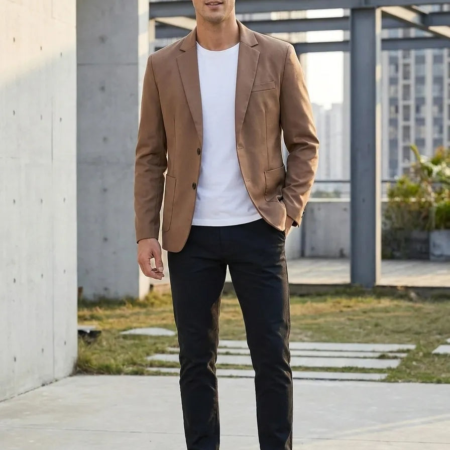 Elias | Sakko Herren Slim Fit Zweiknopf Casual