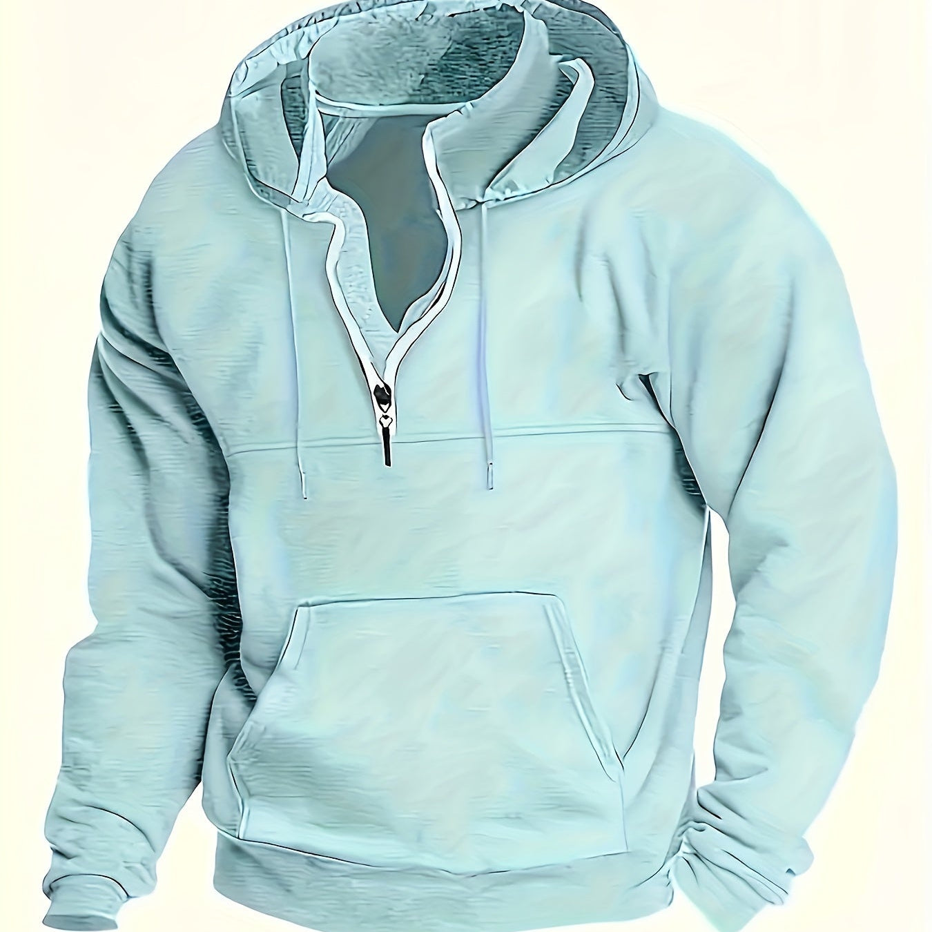 Elias | Sweatshirt Herren Quarter Zip mit Kapuze Kängurutasche