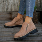 Elisa | Chelsea Boots Damen Leopardenmuster Plateau Reissverschluss