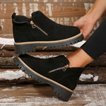 Elisa | Chelsea Boots Damen Leopardenmuster Plateau Reissverschluss