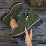 Elisa | Chelsea Boots Damen Leopardenmuster Plateau Reissverschluss