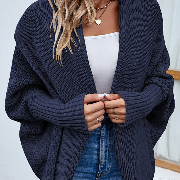 Elisa | Strickjacke Damen Oversize Cardigan mit Dolmanärmeln