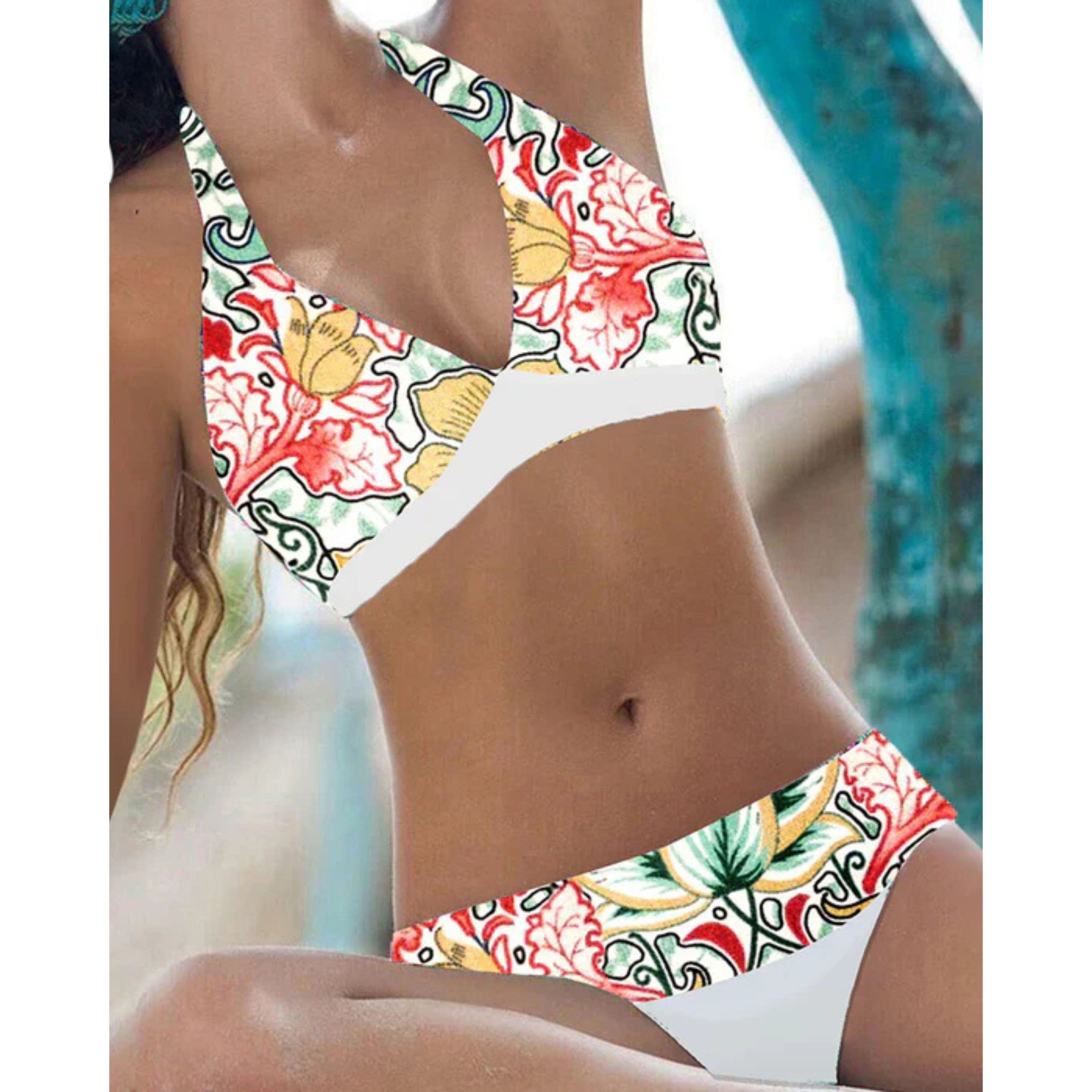 Emese | Bikini Női Virágmintás Háromszög