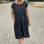 Emese | Nyári Ruha Női Mintás Midi Zsebes
