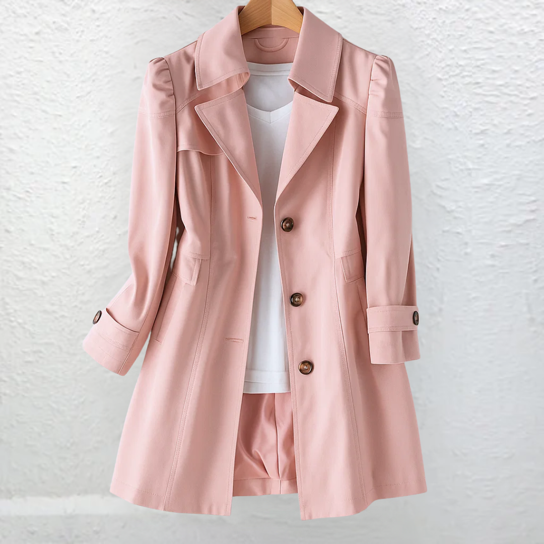 Erika | Trench Coat Női Klasszikus Gombos Átmeneti Kabát