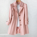 Erika | Trench Coat Női Klasszikus Gombos Átmeneti Kabát