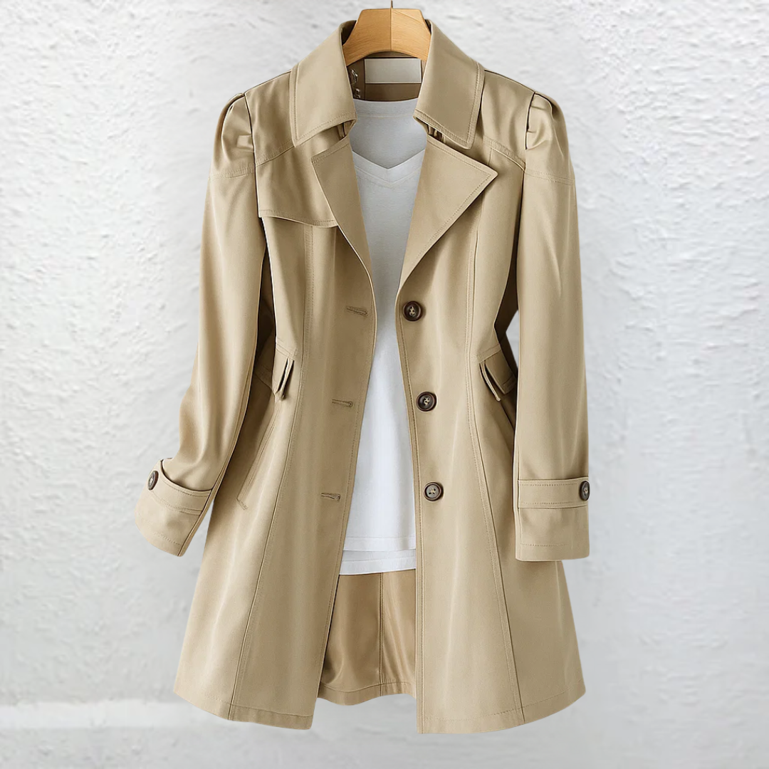 Erika | Trench Coat Női Klasszikus Gombos Átmeneti Kabát