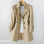 Erika | Trench Coat Női Klasszikus Gombos Átmeneti Kabát