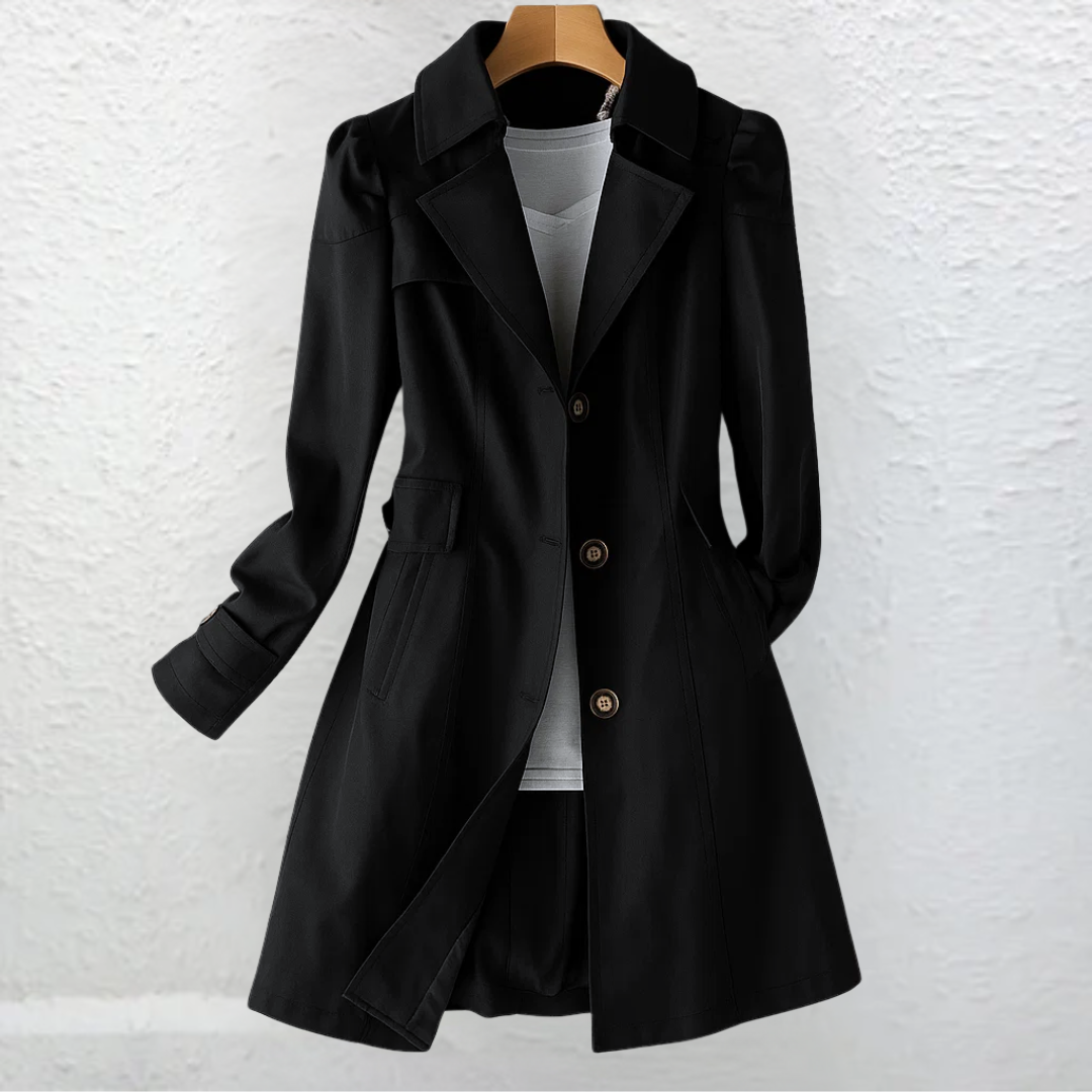 Erika | Trench Coat Női Klasszikus Gombos Átmeneti Kabát