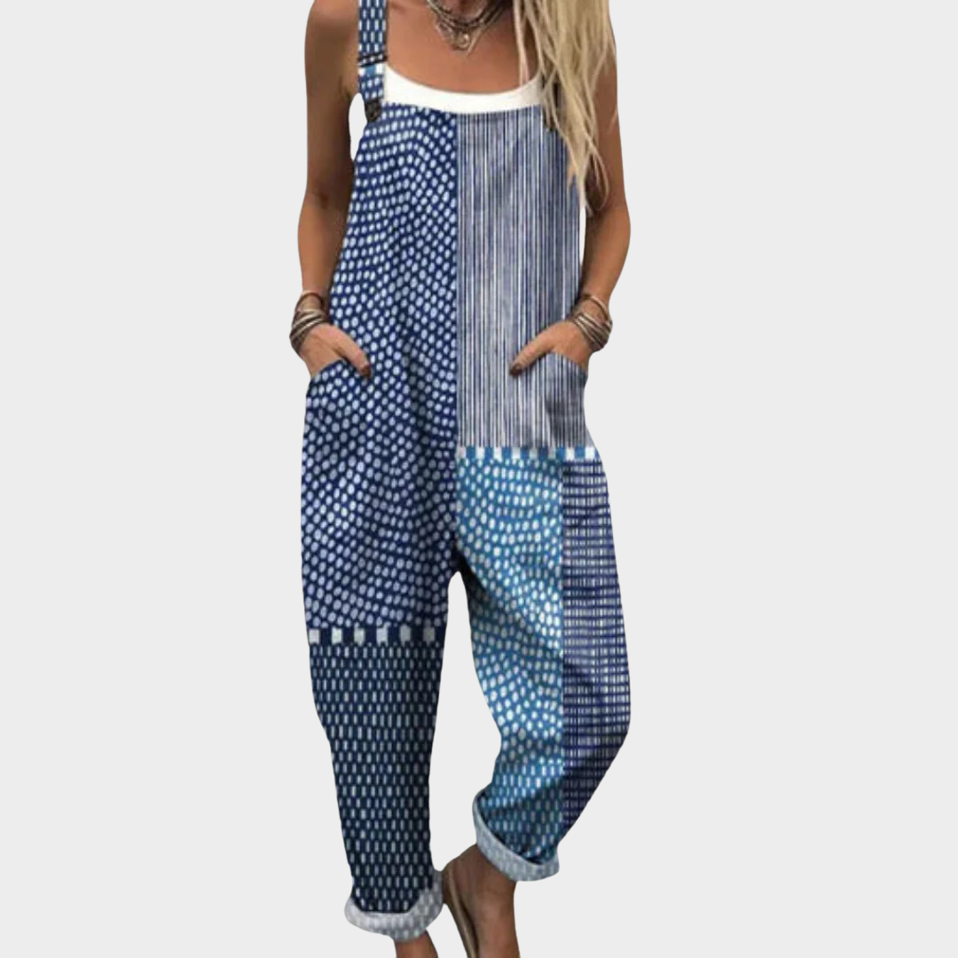 Erzsébet | Overall Női Patchwork Mintás Laza Szabás
