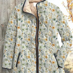 Estelle | Steppjacke Damen Patchwork Floral Stehkragen
