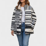 Estelle | Steppjacke Damen Patchwork Floral Stehkragen