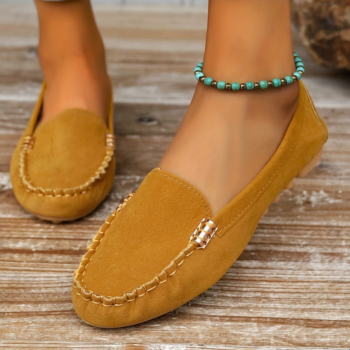 Eszter | Mokaszin Női Velúr Lapos Fűzős