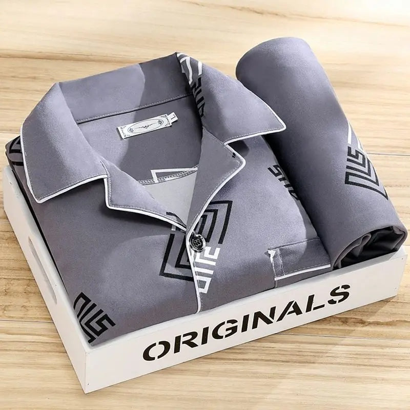 Felix | Pyjama Herren Langarm Set Bedruckt