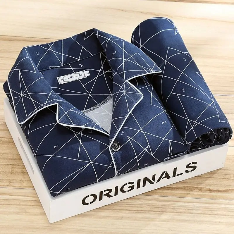 Felix | Pyjama Herren Langarm Set Bedruckt