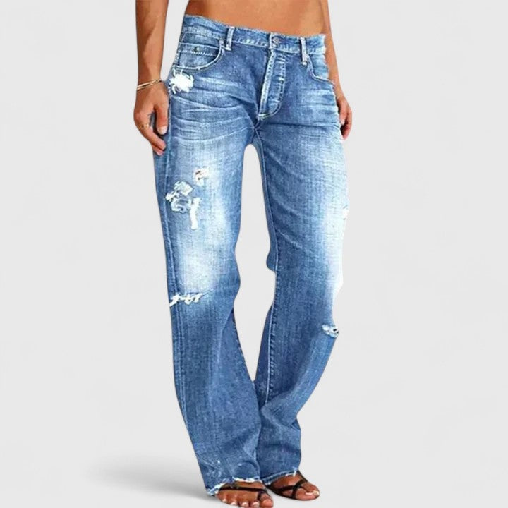 Flóra | Farmernadrág Női Skinny Jeans Szakadt Vintage