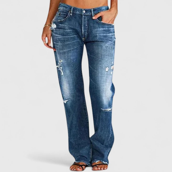 Flóra | Farmernadrág Női Skinny Jeans Szakadt Vintage