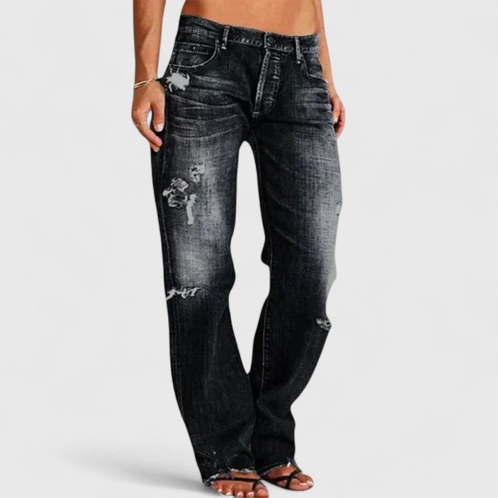 Flóra | Farmernadrág Női Skinny Jeans Szakadt Vintage