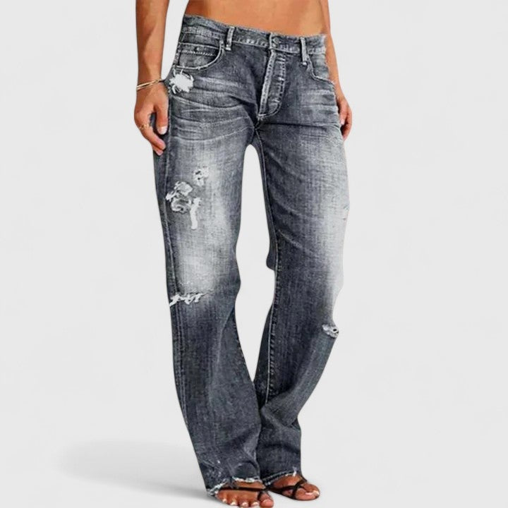 Flóra | Farmernadrág Női Skinny Jeans Szakadt Vintage