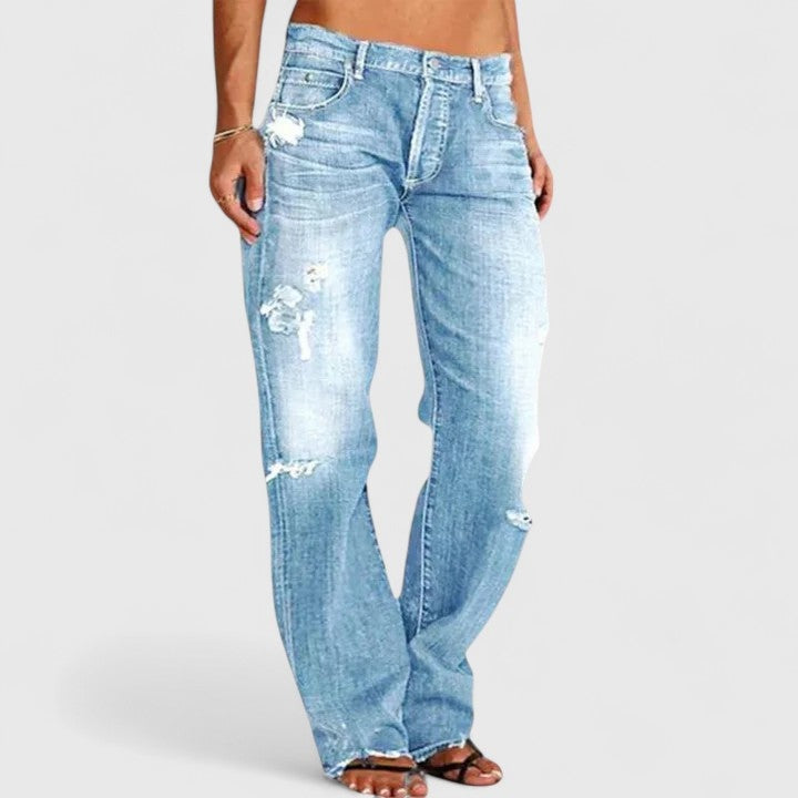 Flóra | Farmernadrág Női Skinny Jeans Szakadt Vintage