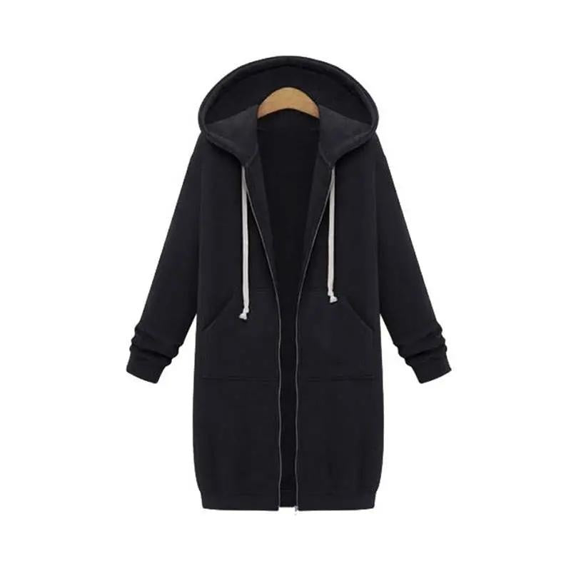 Flóra | Hoodie Hosszú Kapucnis Női Cipzáras Oversize