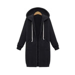 Flóra | Hoodie Hosszú Kapucnis Női Cipzáras Oversize