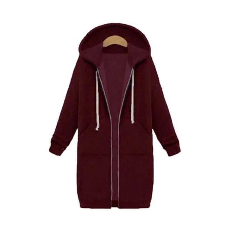 Flóra | Hoodie Hosszú Kapucnis Női Cipzáras Oversize