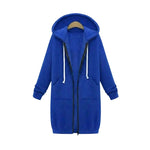 Flóra | Hoodie Hosszú Kapucnis Női Cipzáras Oversize