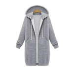 Flóra | Hoodie Hosszú Kapucnis Női Cipzáras Oversize