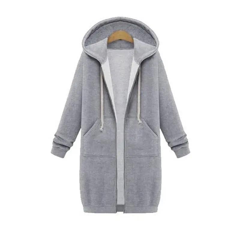 Flóra | Hoodie Hosszú Kapucnis Női Cipzáras Oversize