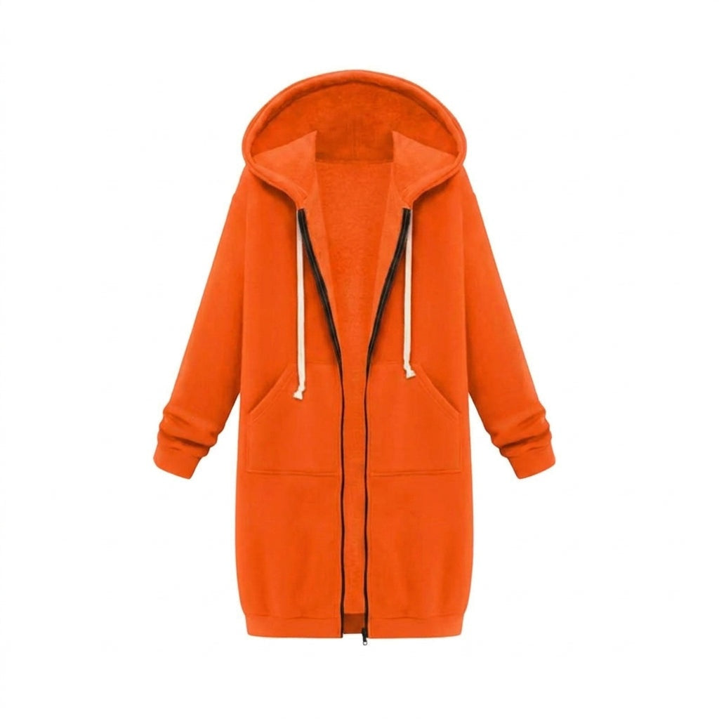 Flóra | Hoodie Hosszú Kapucnis Női Cipzáras Oversize