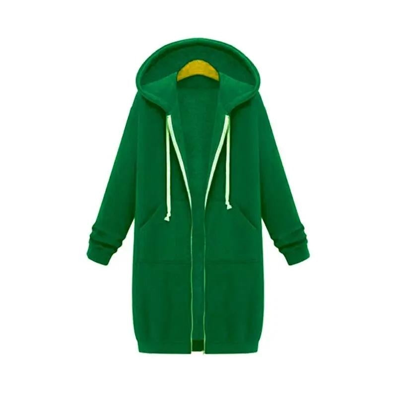 Flóra | Hoodie Hosszú Kapucnis Női Cipzáras Oversize