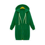 Flóra | Hoodie Hosszú Kapucnis Női Cipzáras Oversize