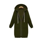 Flóra | Hoodie Hosszú Kapucnis Női Cipzáras Oversize