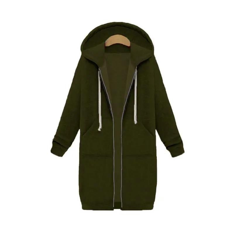 Flóra | Hoodie Hosszú Kapucnis Női Cipzáras Oversize