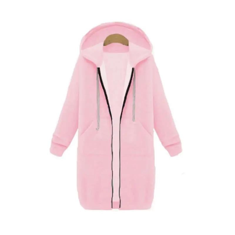 Flóra | Hoodie Hosszú Kapucnis Női Cipzáras Oversize