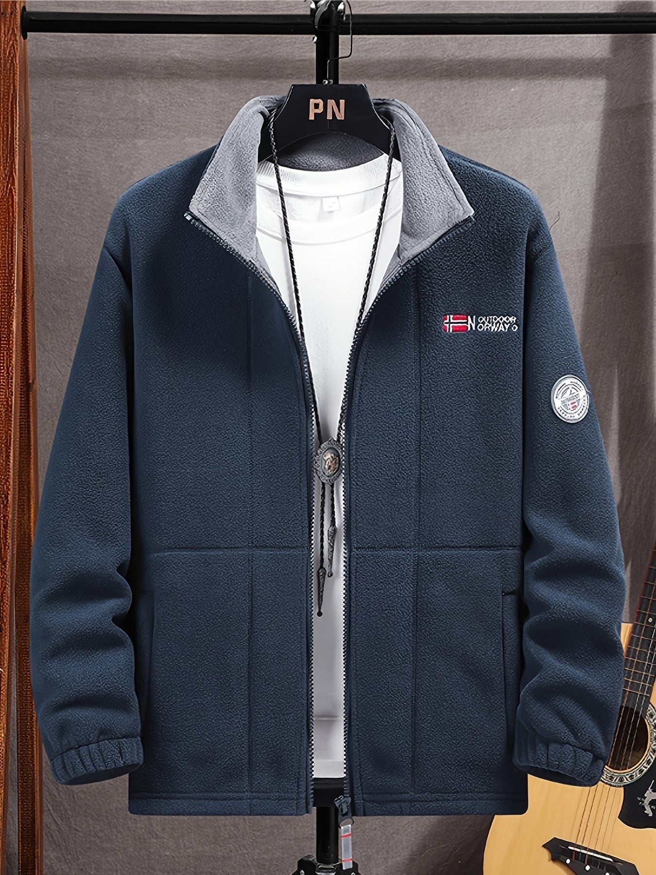 Florian | Fleecejacke Herren Outdoor Stehkragen Reissverschluss