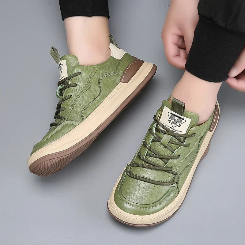 Florian | Leder Sneaker Herren Schnürer Dickesohle