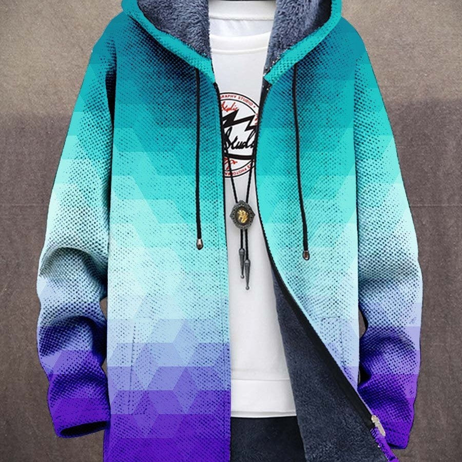 Flurin | Sweatshirt Fleece mit Kapuze Herren Reissverschluss Gefüttert