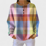Frieda | Weihnachts Sweatshirt Damen Langarm Waffelstruktur