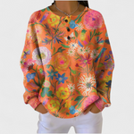 Frieda | Weihnachts Sweatshirt Damen Langarm Waffelstruktur