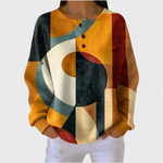 Frieda | Weihnachts Sweatshirt Damen Langarm Waffelstruktur