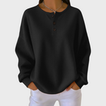 Frieda | Weihnachts Sweatshirt Damen Langarm Waffelstruktur
