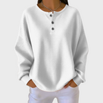 Frieda | Weihnachts Sweatshirt Damen Langarm Waffelstruktur