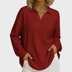 Frieda | Weihnachts Sweatshirt Damen Langarm Waffelstruktur