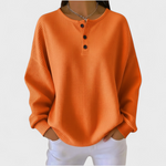Frieda | Weihnachts Sweatshirt Damen Langarm Waffelstruktur