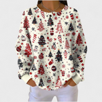Frieda | Weihnachts Sweatshirt Damen Langarm Waffelstruktur