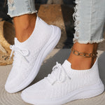 Friederike | Sneaker Damen Strick Schnürung Leichte Sohle