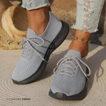 Friederike | Sneaker Damen Strick Schnürung Leichte Sohle