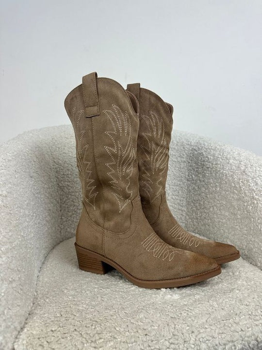 Fruzsina | Cowboy Csizma Női Metallic Hímzett Magas Szárú